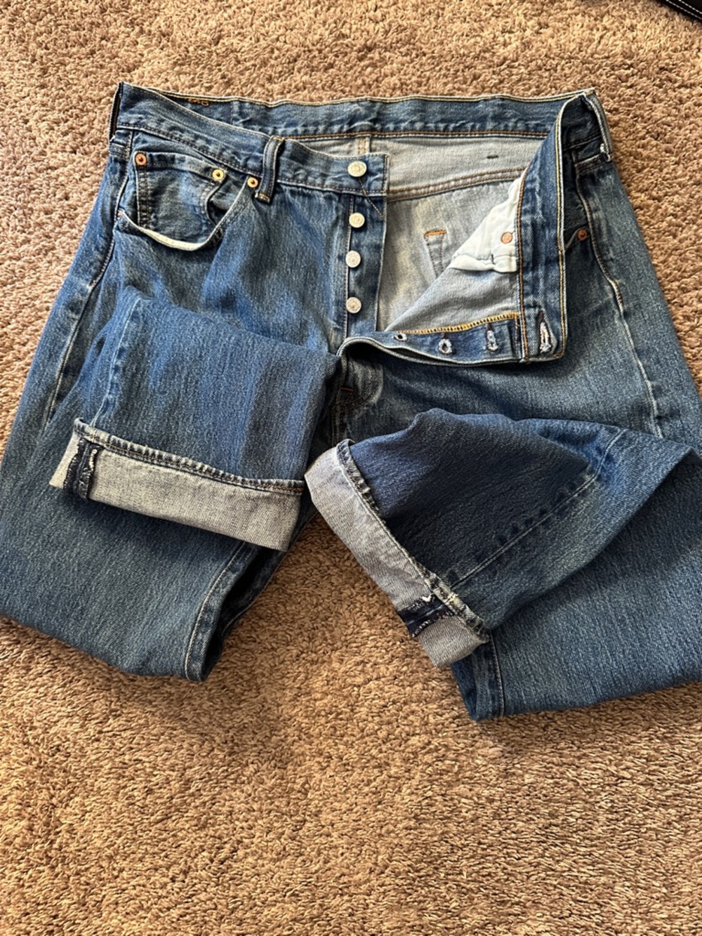 Levi's 501 Original Fit Jeans - Dark
Rinse 100% Cotton - 38x34